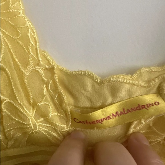 Yellow Butterfly Embroidered Sleeveless Dress - Picture 5 of 5